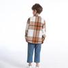 Детская клетчатая рубашка, весенне-осеннее пальто-рубашка с двумя карманами на груди