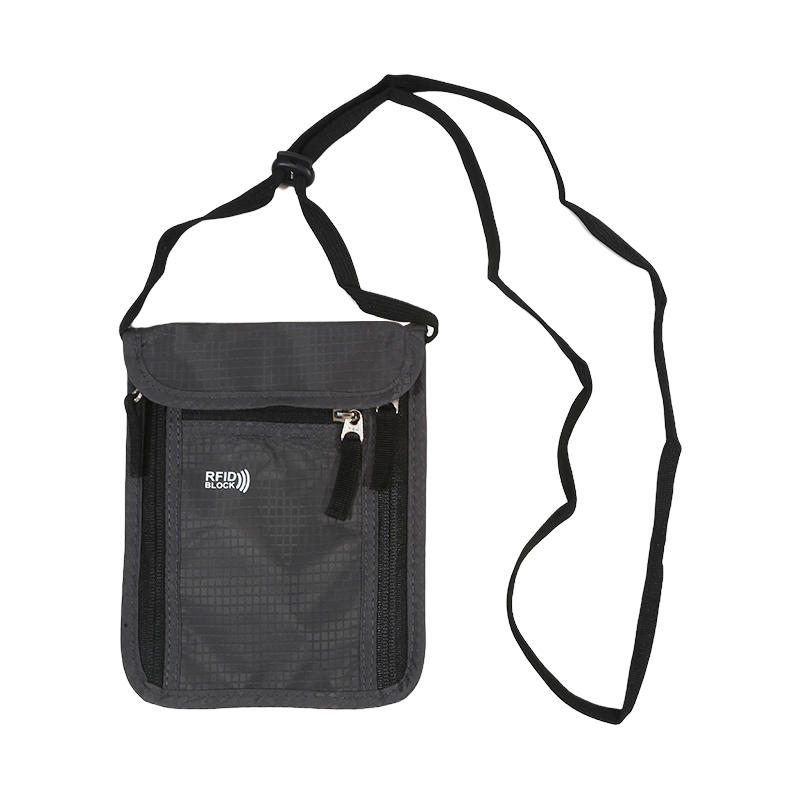 Портативная нейлоновая RFID сумка для паспорта и ID, многокарманный дорожный кошелек-пауч на шею, водонепроницаемый многофункциональный держатель для ID и кредитных карт, чехол для документов