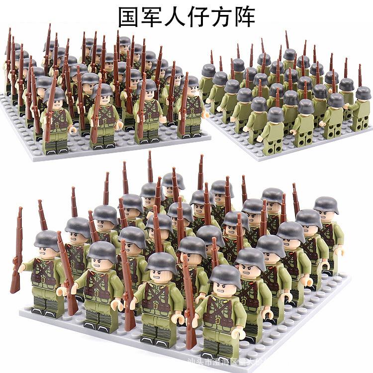 Military 24 Dolls Eight Countries Phalanx Set Rifle Baseplate Accessories Children'S Toys Assembly