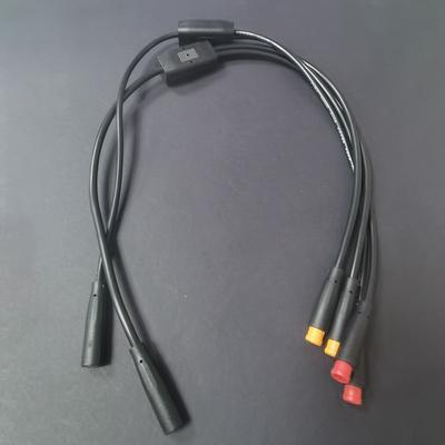26awg 6мм M6 2 3 контакта 1 гнездо на 2 штекера Разветвитель Julet Электрический велосипед ebike Кабельный разъем водонепроницаемый Датчик сигнала 40см