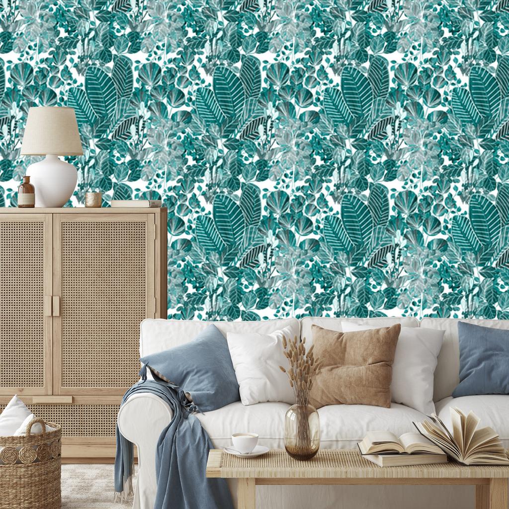 Leaves wallpaper for living room and bedroom 50x1000