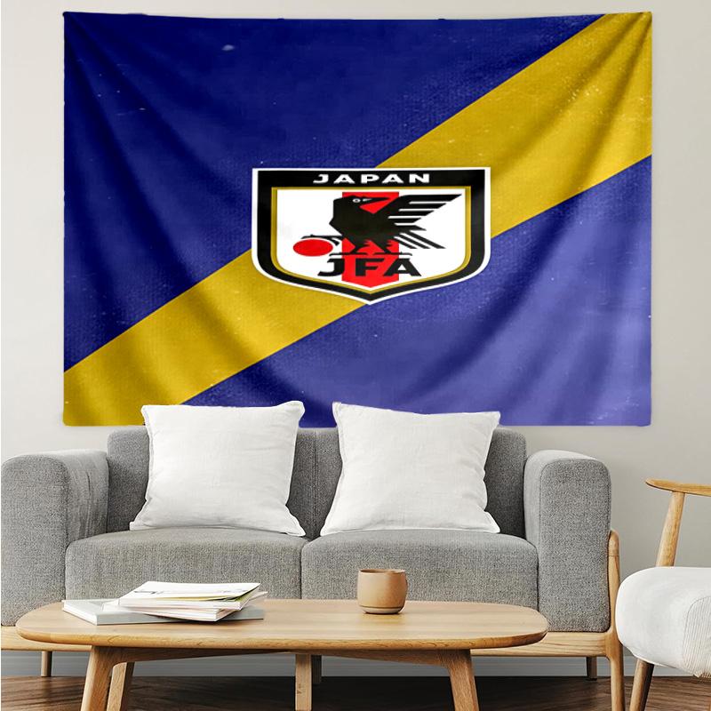 1PC Japan Football Association Emblem Tapestry, Unique Design Tapestry, Suitable for Bedroom,Livingroom, Playroom,Heartwarming Holiday Gifts