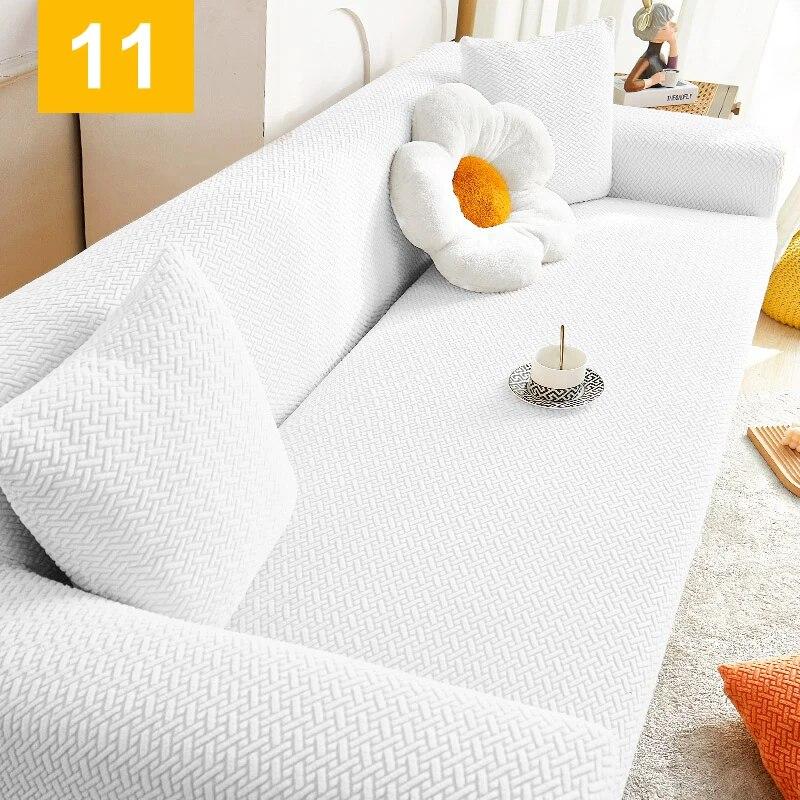 1/2/3/4 Seater Jacquard Sofa Covers Stretch Couch Cover Thick Corner Sofa Slipcover Protector For Home Elastic Armchair Cover