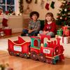 Christmas Presents Train Toy Santa Gift Boxes Express Gingerbread Classical Train Ornament Holiday Party Centerpieces Decoration Festival Gift