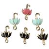 30pcs 3D Umbrella Vintage Bumbershoot Hanging Charms 6 Colors Enamel Charms  DIY Jewelry Making