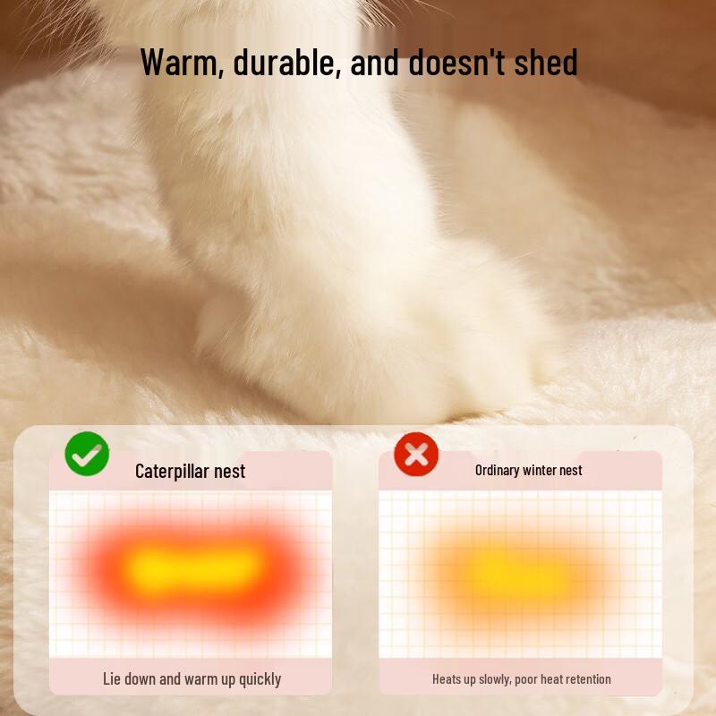 OEINGOEING Caterpillar Pet Tent Bed