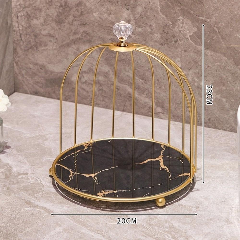 Косметическая полка из кованого железа, большая вместимость, держатель в виде птичьей клетки, современная полка для хранения макияжа, стеллаж для хранения