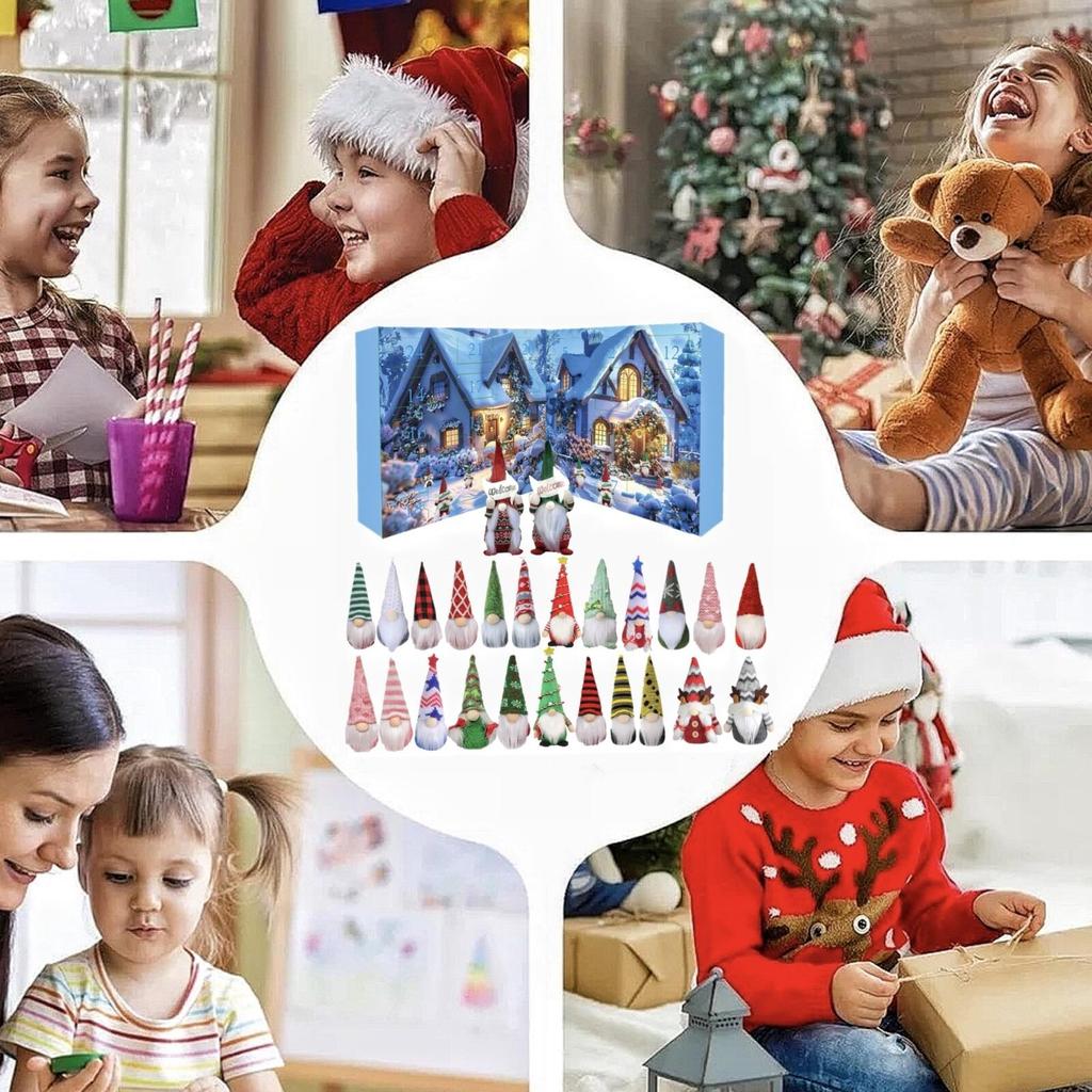 Подарок Адвент-календарь Гном – Обратный отсчет 24 дня до... с подвесками и украшениями на тему гномов