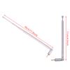 1Pc 4 Section Telescopic Stainless Steel Am Fm Radio Antenna Universal Head Speaker Radio Pull Rod