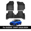 Для Suzuki SWIFT 2016-2025 автомобильные коврики в багажник, накладка на багажник TPE 3D, комплект всепогодных водонепроницаемых ковриков для автомобилей с правым рулем