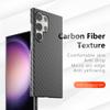 For Samsung S25 S24 Ultra S23 Plus S22 Shockproof Carbon Fiber Shockproof PC Hard Slim Cover