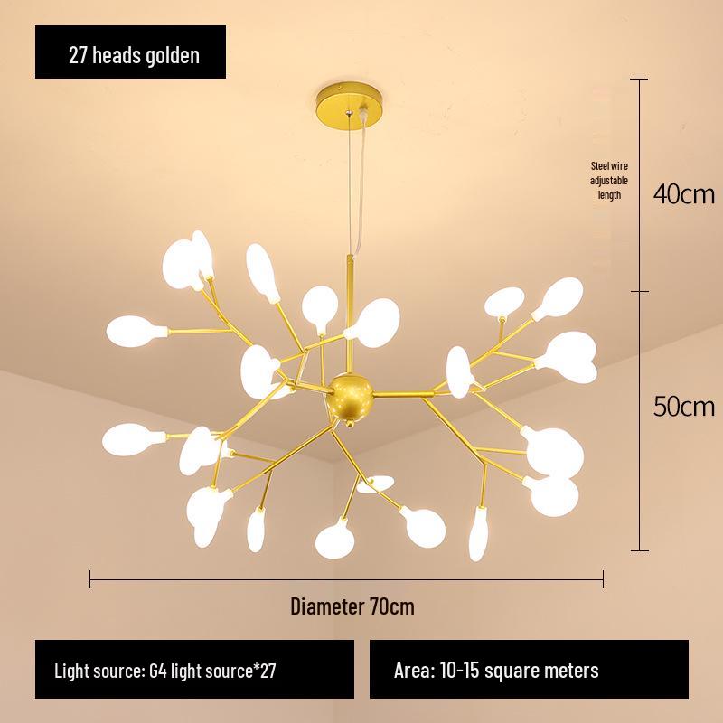 Люстра Светлячок: Современное скандинавское роскошное освещение для гостиных, спален и ресторанов