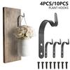 1PCS Garden Hanging Wall Brackets Outdoor Basket Flower Plant Pot Hanger Metal Hook Decor