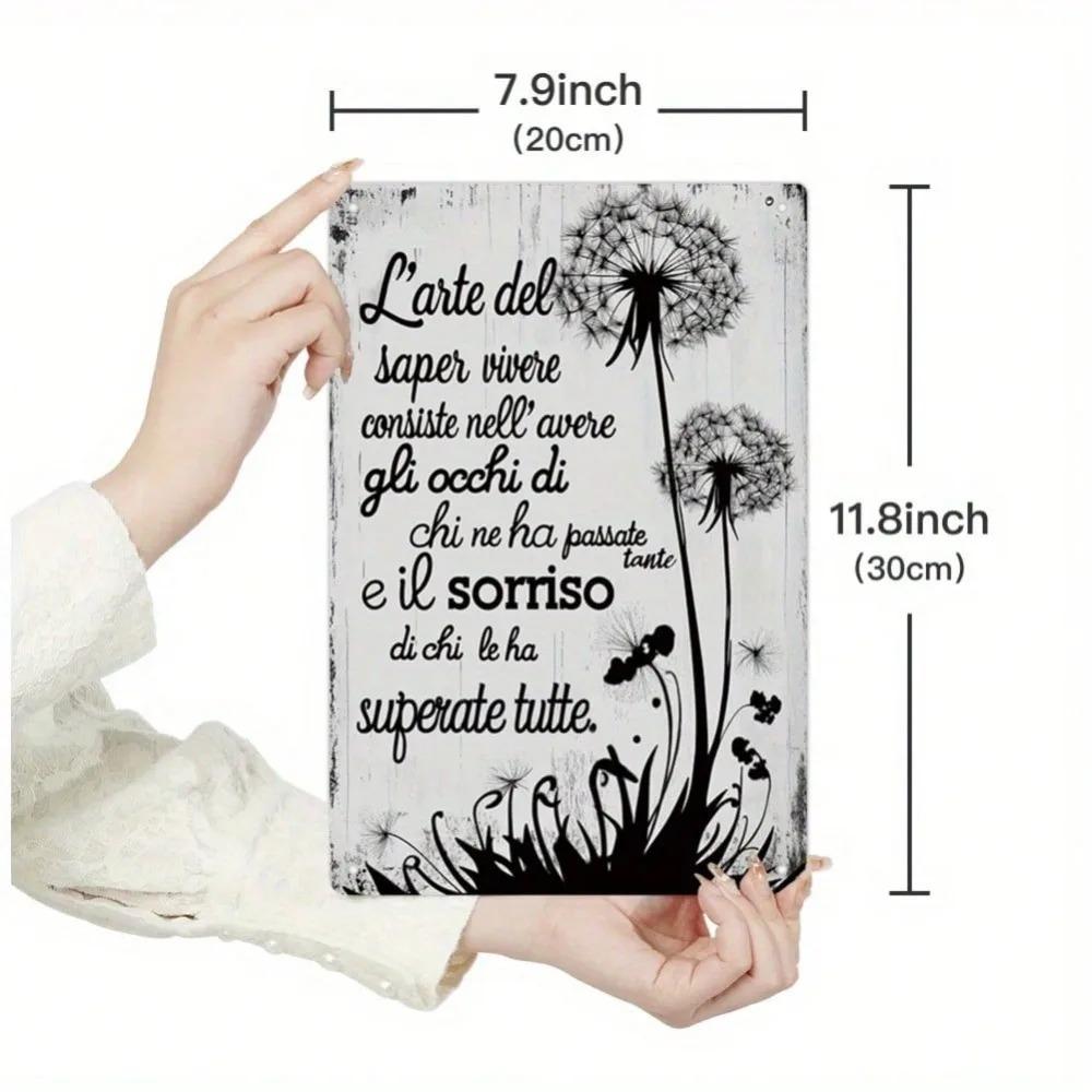 Putuo Vintage Tin Sign Wall Art Italian Metal Decor for Home Cafe Bar Office