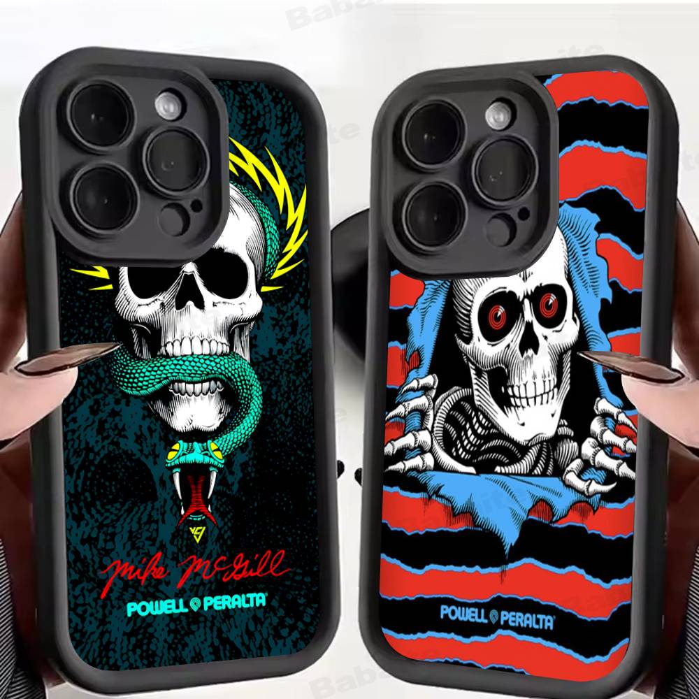 Чехол для телефона P-Powell P-Peralta Для IPhone 17 16 15 14 13 12 11 Pro Max Plus Mini Счастливым принтом