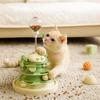 Съемная игрушка-трек с мячом для кошек, вращающаяся игрушка-головоломка для питомцев, обучающая игрушка, игрушка-вертушка для кошек, для нескольких кошек