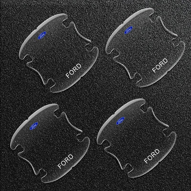 New 2026 Car Sticker Ford New 2025 Hot 4pc Car Door Edge Door Handle Door Corner Protection Film Sticker For Ford Mustang Kuga F
