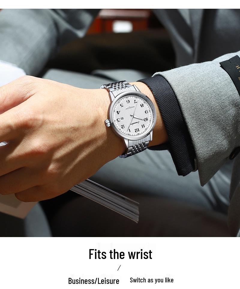 Мужские светящиеся водонепроницаемые автоматические часы-скелетоны с календарем