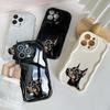 N46 Dog Doberman Animal Art Волнистый чехол для телефона для iPhone 15 14 Pro Max Samsung S24 S23 Ultra A54 A14 A34 Xiaomi Redmi 13C Huawei Honor Мягкая задняя крышка