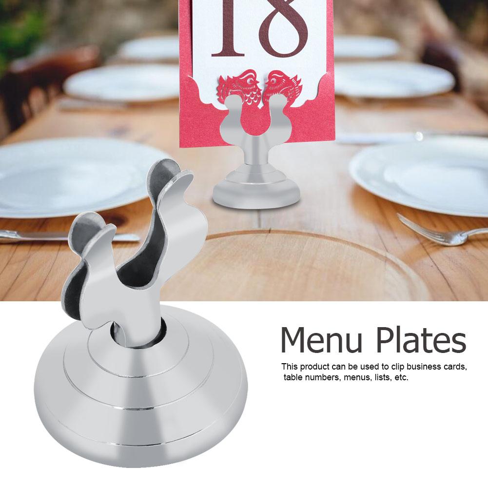 U Threaded Stainless Steel Table Signage Clips Menu Plates Business Card Holders Menu Stand