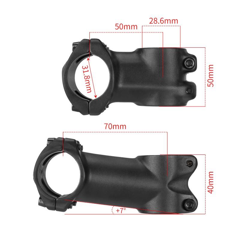 Aluminum Bicycle Stem Road Mountain Bike 0 Or 7 Angle Short Handlebar Mount