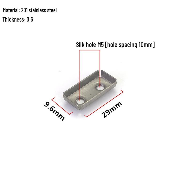 Соединитель квадратной трубы из нержавеющей стали с резьбовым отверстием для сборки стеллажа