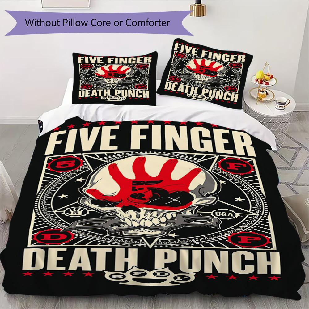 Colorful Five Finger Death Pattern Bedding,Quilt Set Quilt Cover Pillowcase Home Birthday Gift (1*duvet cover+2*pillowcase,without core)ZSJT0917145