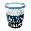 Retro Kiriko Glass Saika Sky Current Model J-kitchens Cup, 85xH90mm, 260cc, Blue, Kasho,