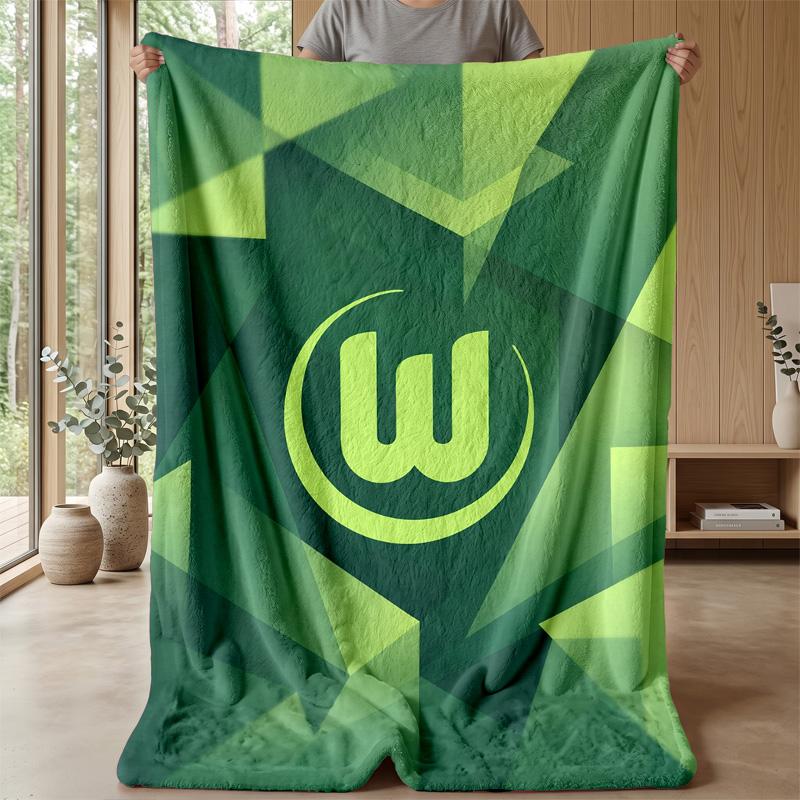 VfL Wolfsburg FC Soft Flannel Fleece Blanket Lightweight Cozy Warm Throw Blanket For Sofa Bed Home Decor