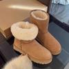 Women's Large Size Two Wear Soft Sole Winter Warm Anti-slip Fur One Snow Boots Padded Lined Ankle Boots Anti-slip Sports Cotton Boots