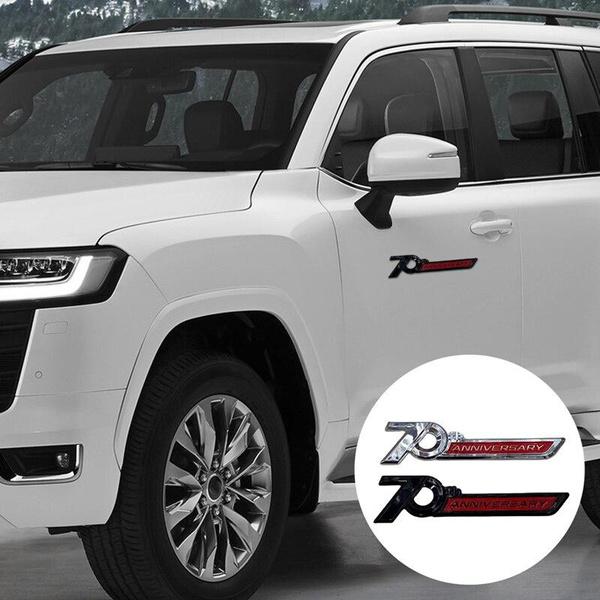 Серебряная боковая эмблема 70-летия Land Cruiser 100 200 300 fj200 LC300 Prado LC120 LC150 аксессуары