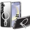 Case for Samsung Galaxy S24+ / S24 Plus - BOOLING - Shockproof Transparent Silicone with Magnetic Holder