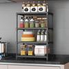 4-уровневая полка для хранения в ванной комнате, полка для хранения приправ на кухне, высокая грузоподъемность, многофункциональная полка для закусок и всякой всячины