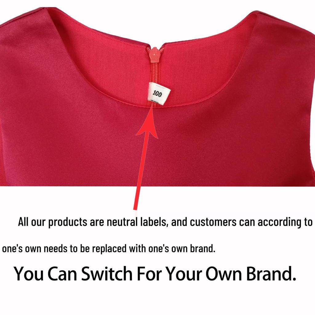 Красное платье принцессы для выступлений средней длины для девочек