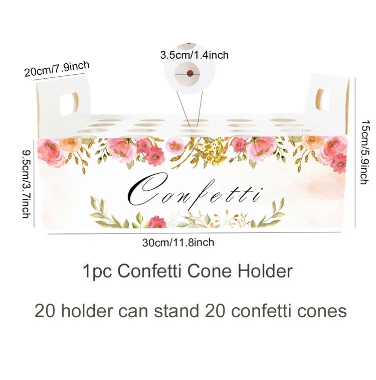 Свадебный поднос из крафт-бумаги, конус конфетти, подставка, подставка для свадебного украшения, цветочные конусы конфетти, держатель для свадебной бумаги в деревенском стиле