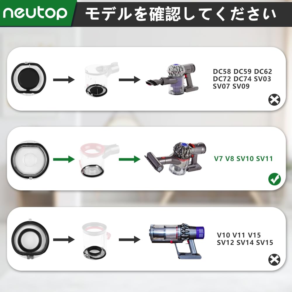 Neutop Clear Bin Bottom Lid for Vacuum Cleaner V7 V8 Dust Bin Door Parts Trash Bin Lid Seal Ring Bottom Lid Dust Bin Lid Dust Bin Lid Cap with Seal