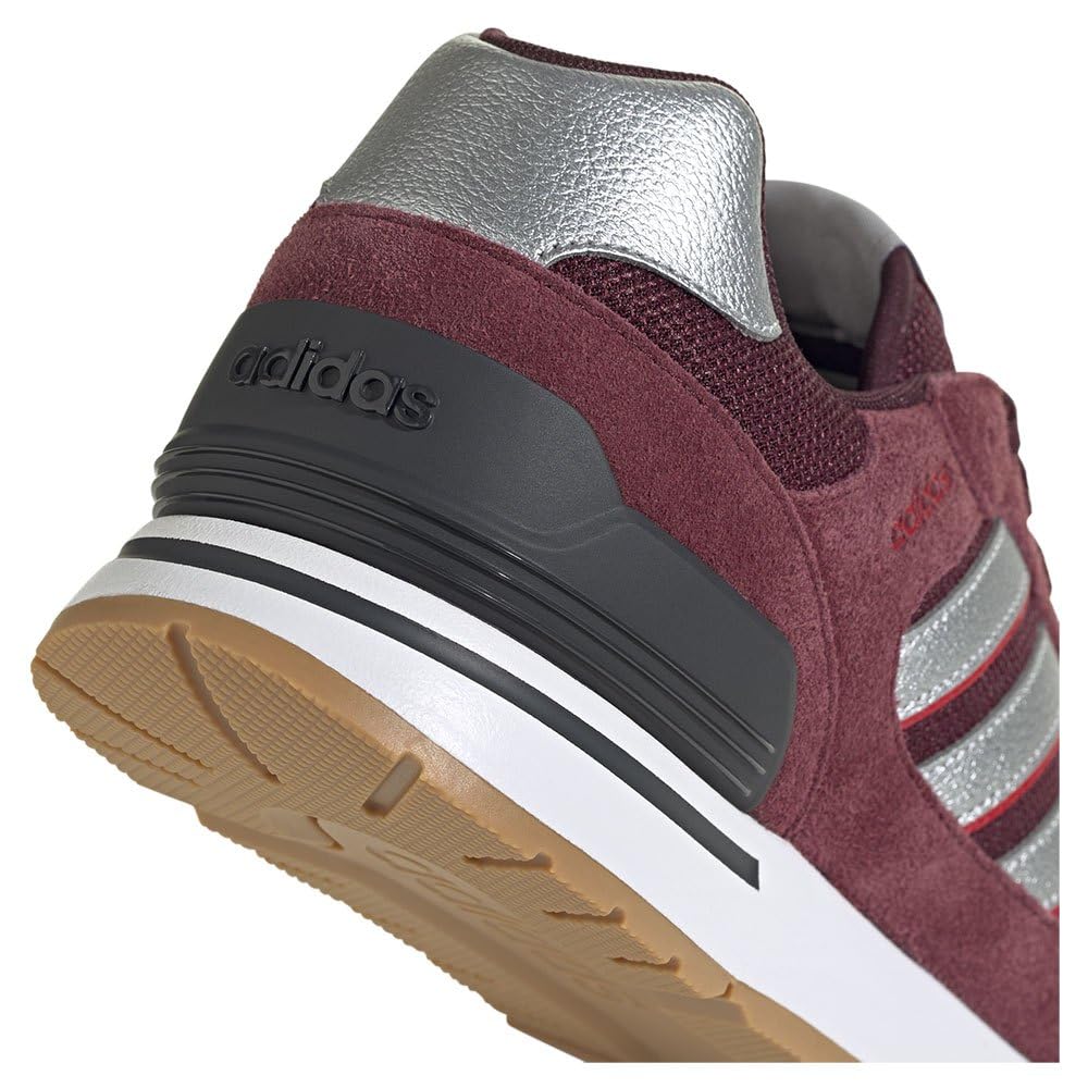 adidas Кроссовки унисекс 80-х, размер Shadow см, для взрослых, NLG92, Красный/Матовый Серебристый/Бордовый (ID1270), 28,0