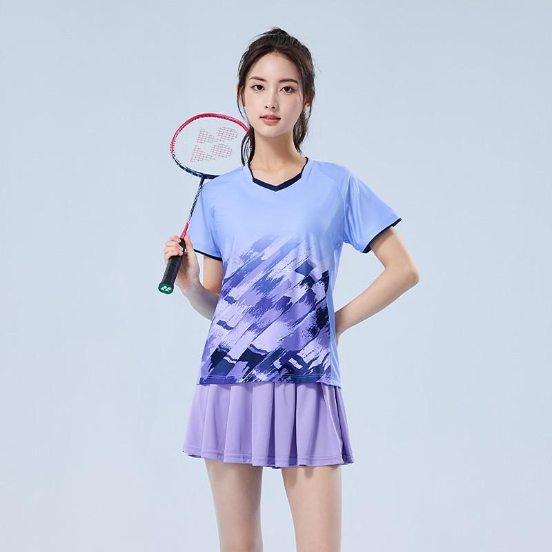Womens Badminton Shirt Mens Table Tennis Top Quick-Dry Breathable Sport T-Shirt Running Gym Training