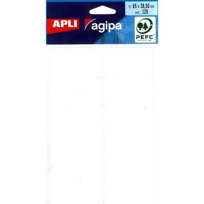 Этикетки - AGIPA - 120 белых этикеток - 65 x 38,5 мм - Идеально для организации - Простота использования
