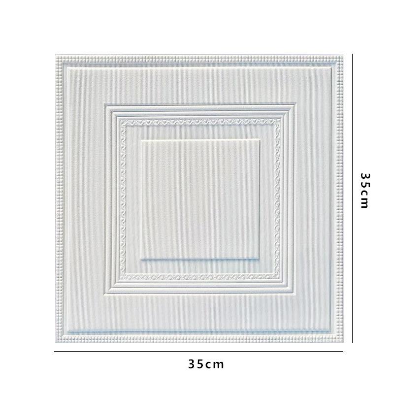 4 шт. 35*35 см Потолок Спальня Декор 3D Фон Обои Отклеивающиеся и Наклеивающиеся Водонепроницаемые Наклейки на Стену Анти-столкновение Домашний Декор