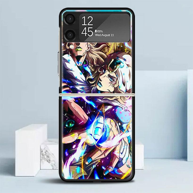 JoJo Adventure Дио Диего Брандо Черный Чехол для Samsung Galaxy Z Flip 7 6 5 4 3 5G Чехол для Телефона Flip7 Flip6 Flip5 Flip4 Flip3 Patt