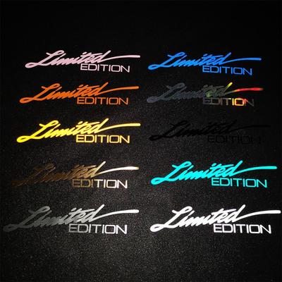 Автомобильная наклейка LIMITED EDITION Креативная лазерная светоотражающая наклейка для стайлинга автомобиля Виниловая светоотражающая лазерная наклейка Аксессуар для украшения автомобиля