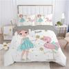 Комплекты постельного белья для девочек с изображением мультфильмов, комплект постельного белья для девочек, пододеяльник, одеяло, комплект постельного белья