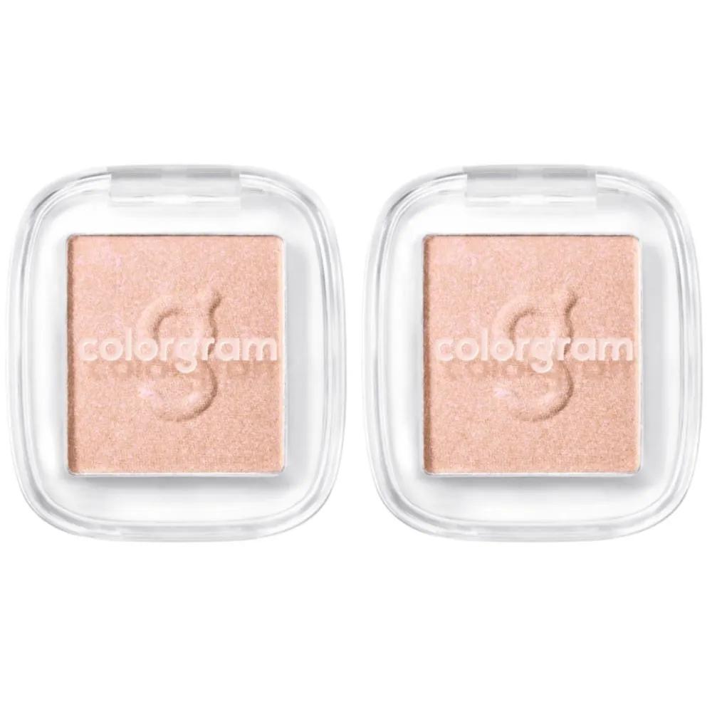 Colorgram Single Cube Eyeshadow Shimmer 19 Apricot Tok Ping X2