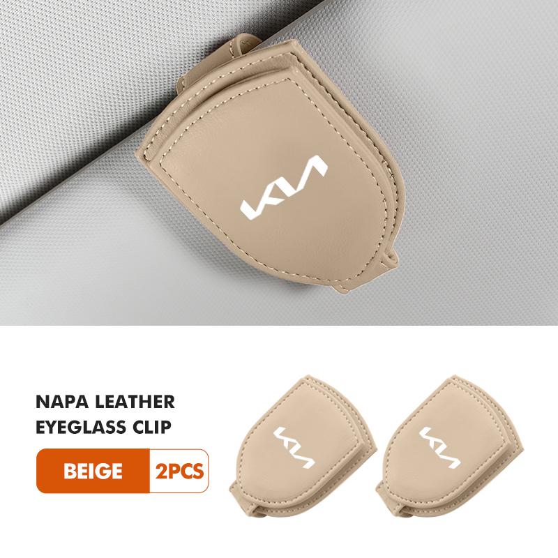 For KIA Car Glasses Holder Sun Visor Sunglasses Clip Card Accessories Rio K5 K2 Sportage Ceed Sorento Picanto Stinger Soul BO2