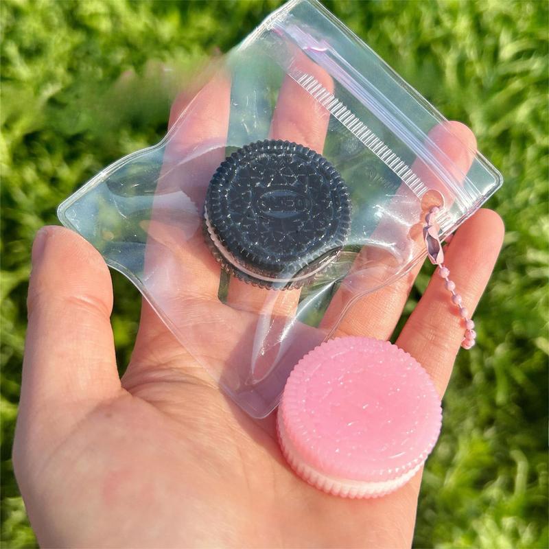 2PCS Mochi Taba Squishy Kawaii Mini Pink Black Biscuit Hamburger Bread Dessert DIY Pendant Squeeze Girl Toy Kids Birthday Gift