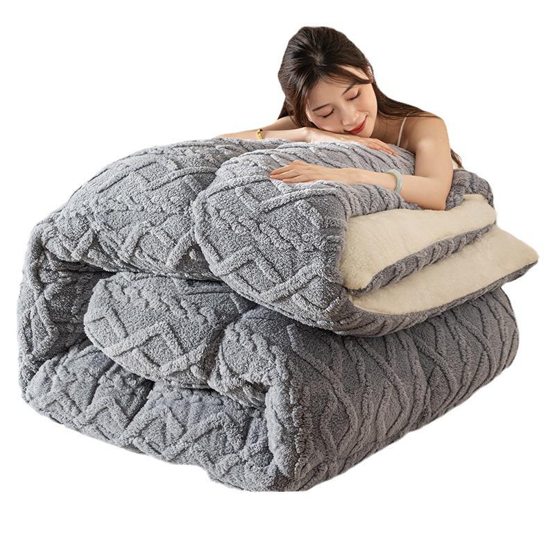 Двусторонняя основа из овечьей шерсти - толстое зимнее одеяло для студентов