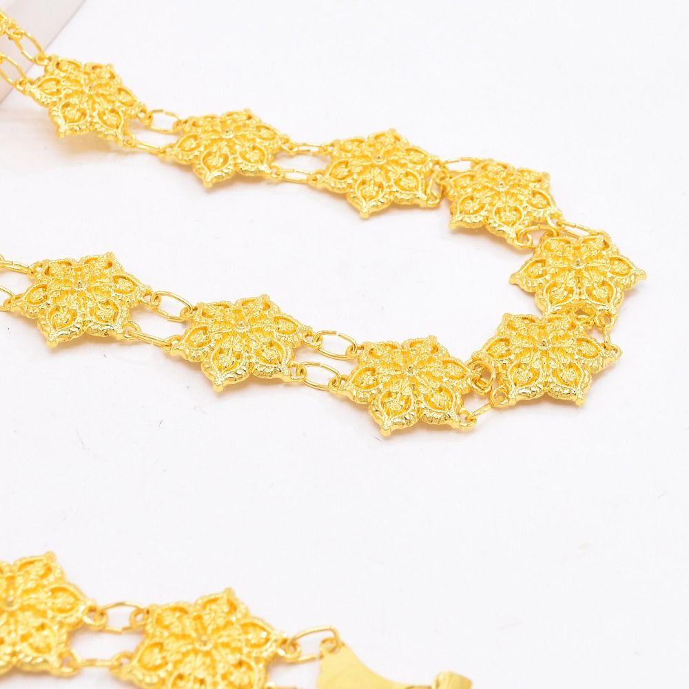 Тайский Турецкий Полый Цветочный Цепочный Пояс Индийский Танец Живота Металлический Пояс Золотого Цвета Цепочка на Талию