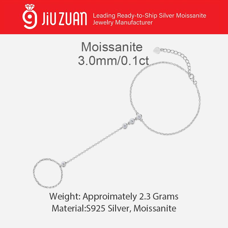 925 Sterling Silver Luxury Gold Bracelets With Ring Attached Plated Sterling Silver Fashion Body Chain Adjustable Bracelets