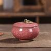 Cracked Ceramic Tea Caddies Coffee Canister Household Portable Travel Mini Porcelain Sealed Moisture-proof Storage Jar Home Deco
